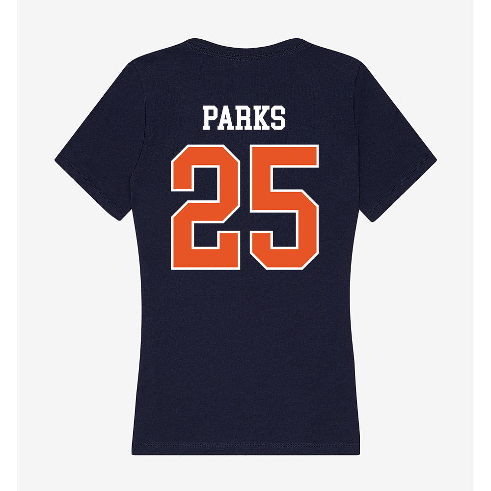 Utica - NCAA Men's Basketball : Keyaton Parks - Women's V-Neck T-Shirt-1