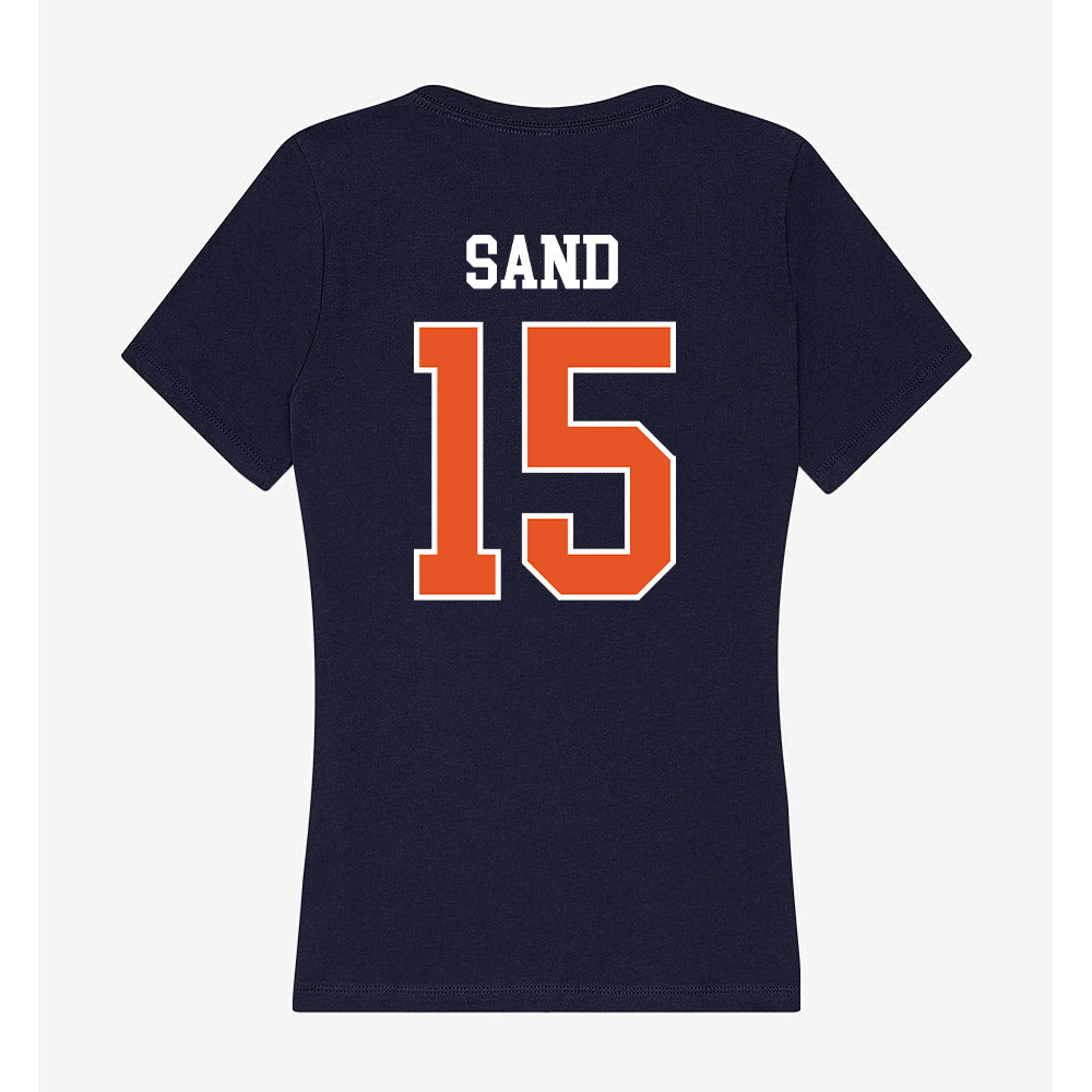 Utica - NCAA Men's Basketball : Joshua Sand - Women's V-Neck T-Shirt-1