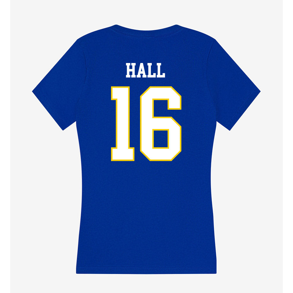 Southeastern - NCAA Women's Volleyball : Kynadi Hall - Women's V-Neck T-Shirt-1