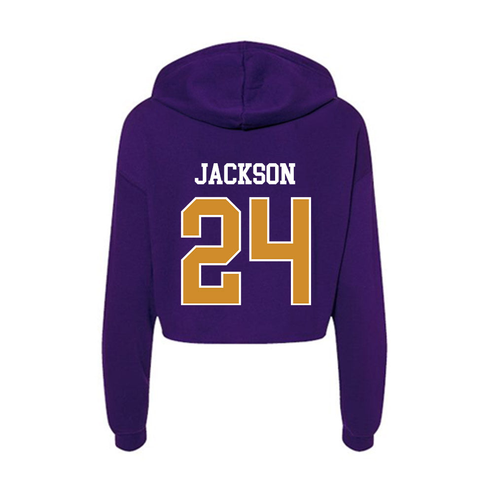 Alcorn - NCAA Baseball : Chance Jackson - Women's Crop Fleece Hoodie-1