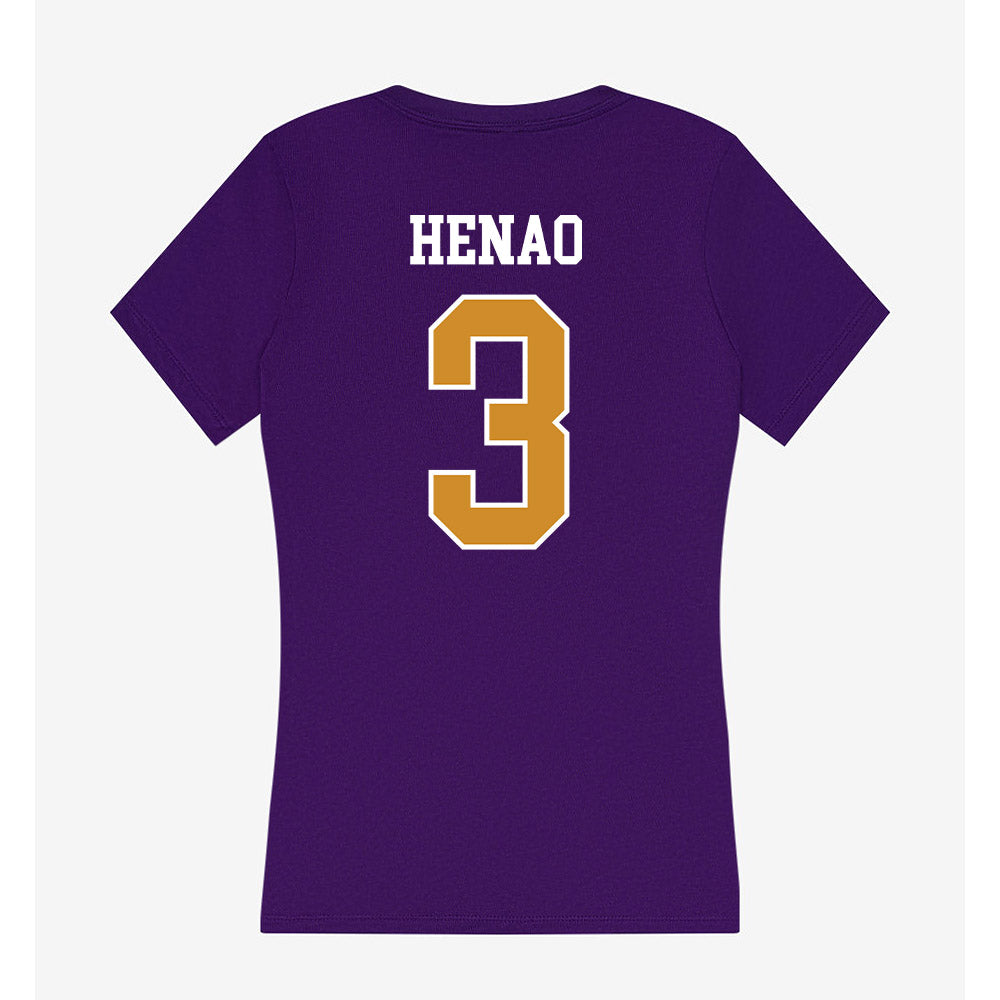 Alcorn - NCAA Women's Volleyball : Juliana Henao - Women's V-Neck T-Shirt-1