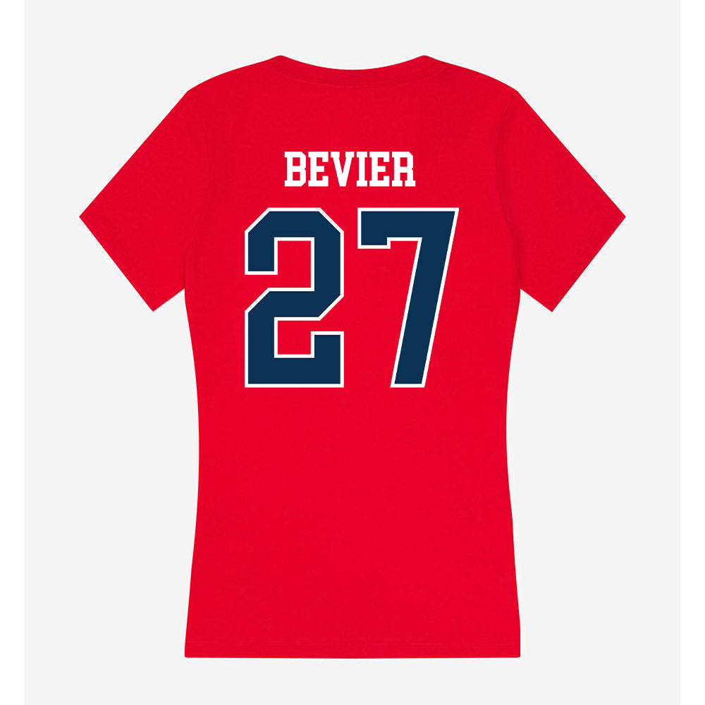 Saginaw Valley - NCAA Football : Jaden Bevier - Women's V-Neck T-Shirt-1