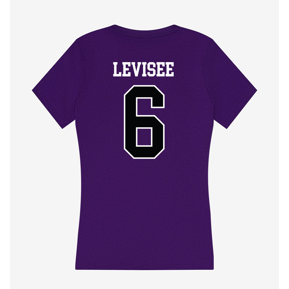 Stonehill - NCAA Men's Soccer : Tucker Levisee - Women's V-Neck T-Shirt-1