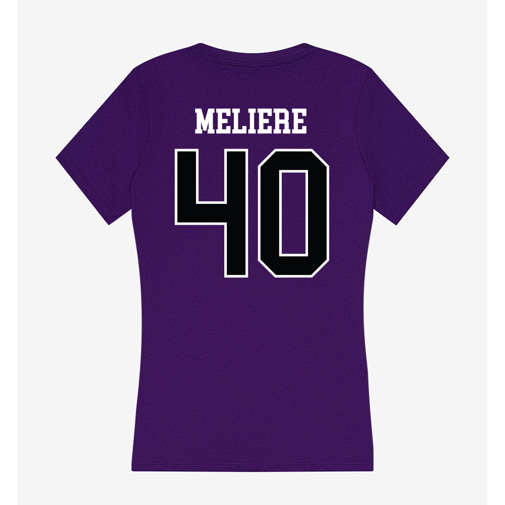 Stonehill - NCAA Baseball : Kenny Meliere - Women's V-Neck T-Shirt-1