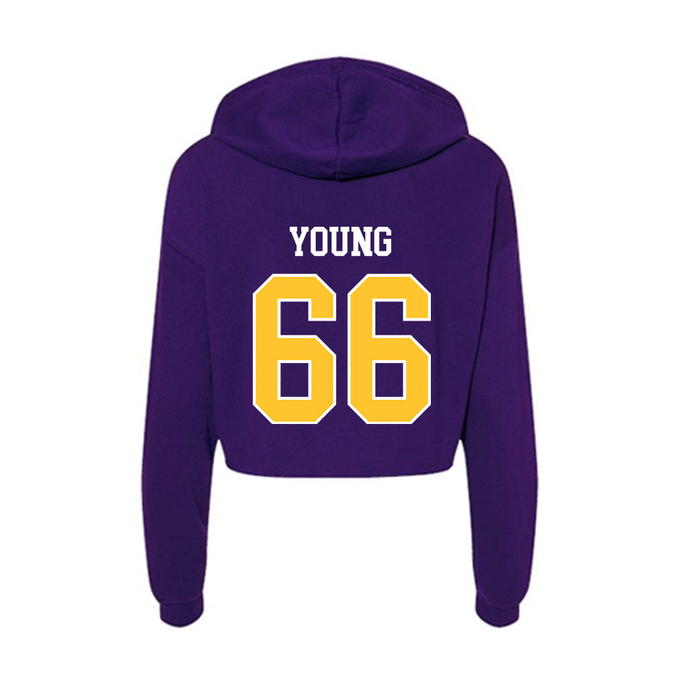 LSUA - NCAA Men's Soccer : Charlie Young - Women's Crop Fleece Hoodie-1