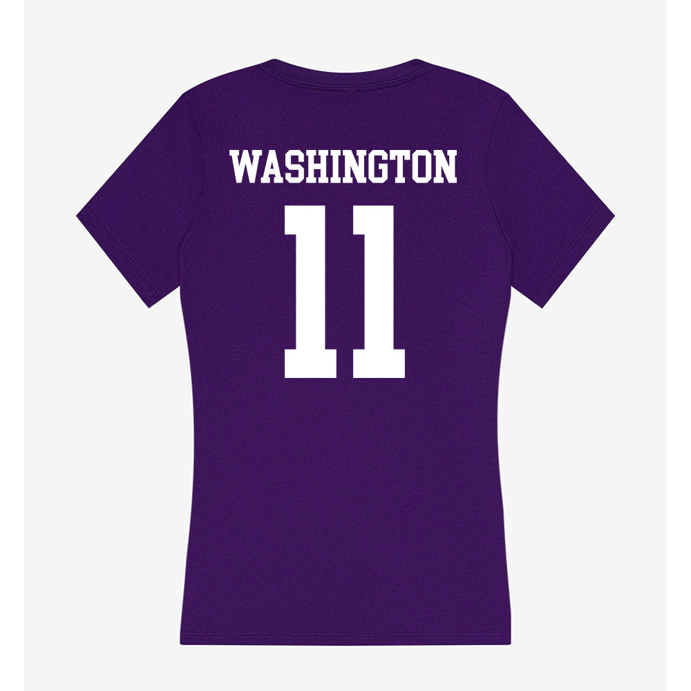 UST - NCAA Women's Basketball : Zoey Washington - Women's V-Neck T-Shirt-1