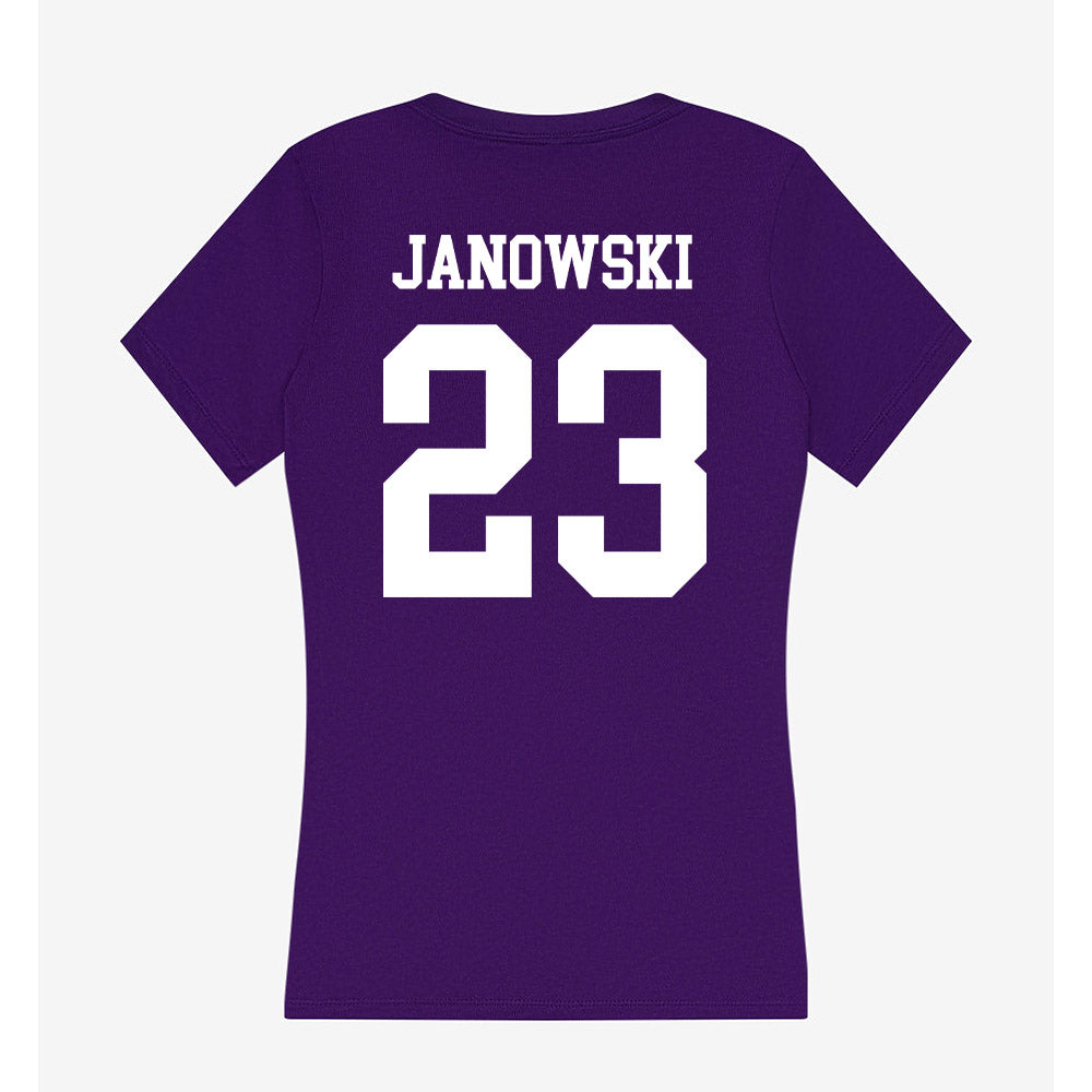 UST - NCAA Men's Basketball : Nick Janowski - Women's V-Neck T-Shirt-1