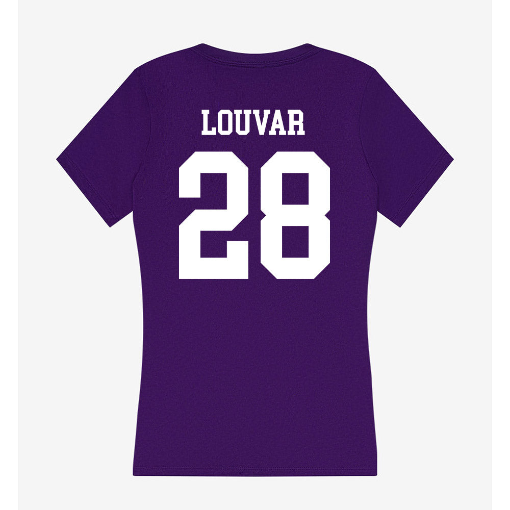 UST - NCAA Softball : Marleigh Louvar - Women's V-Neck T-Shirt-1