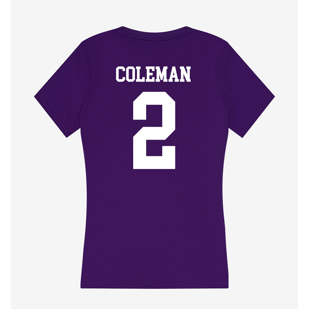 UST - NCAA Men's Basketball : Jermaine Coleman - Women's V-Neck T-Shirt-1