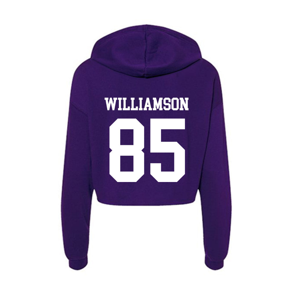 UST - NCAA Football : Chase Williamson - Women's Crop Fleece Hooded Sweatshirt-1