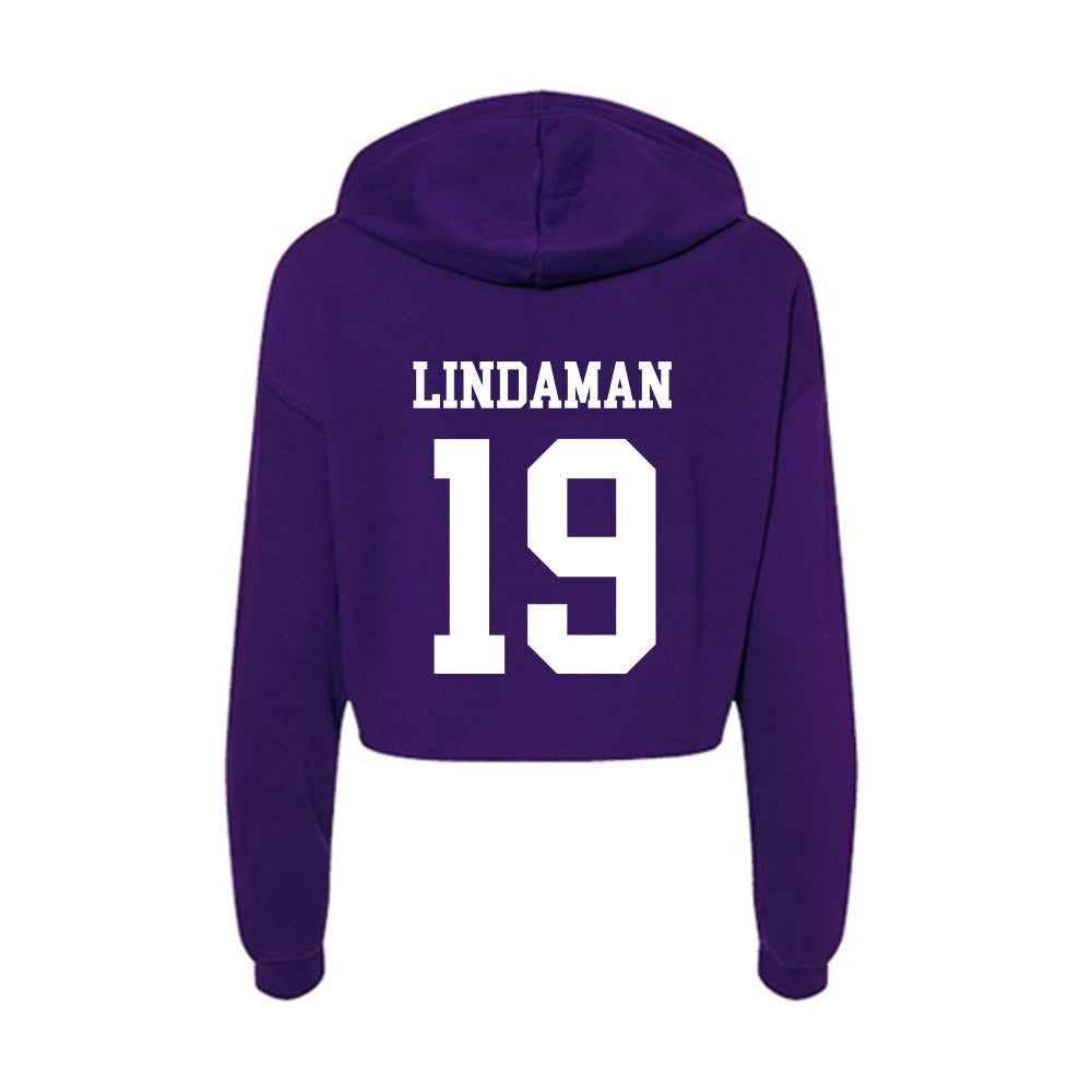 UST - NCAA Women's Ice Hockey : Ilsa Lindaman - Women's Crop Fleece Hoodie-1