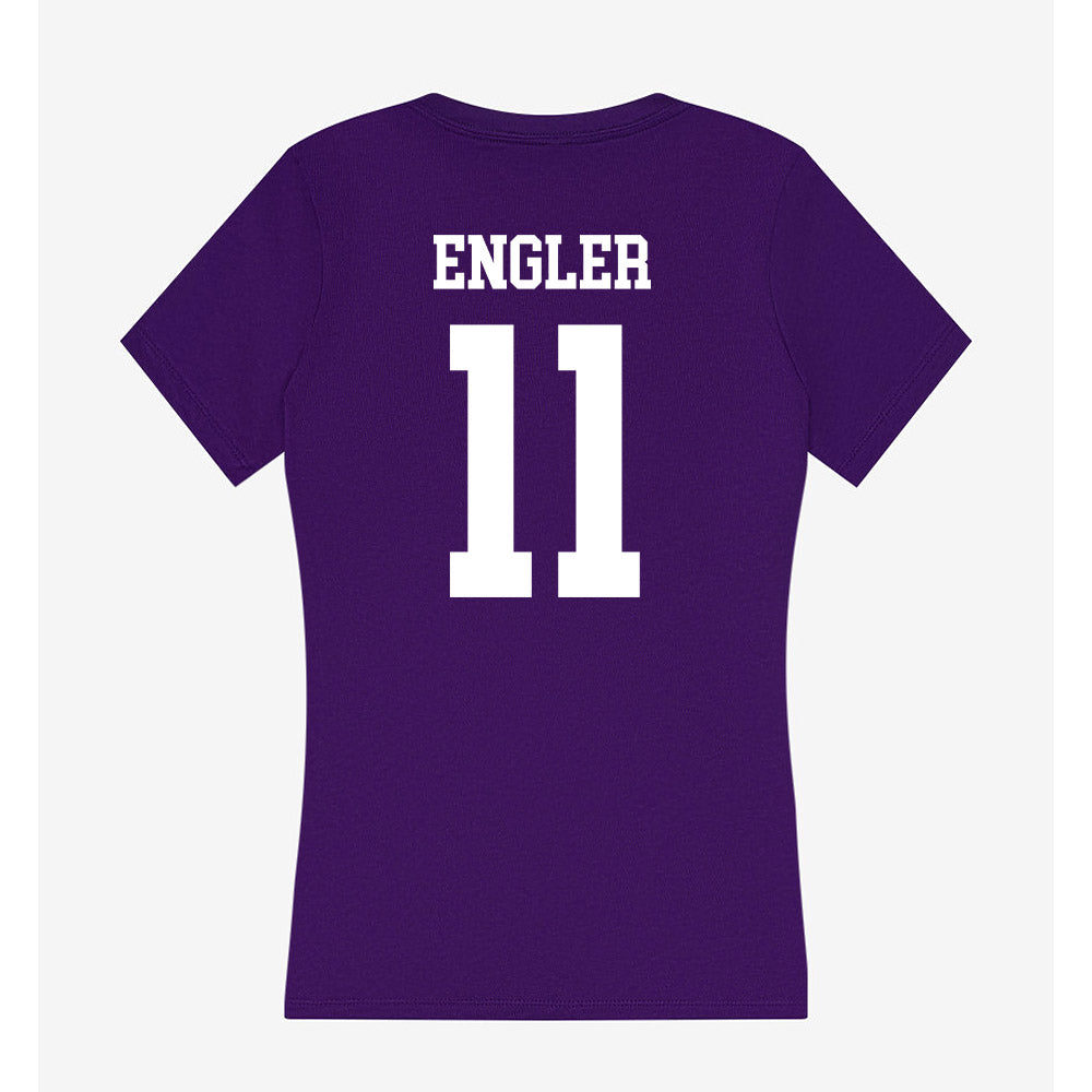 UST - NCAA Women's Ice Hockey : Maya Engler - Women's V-Neck T-Shirt-1