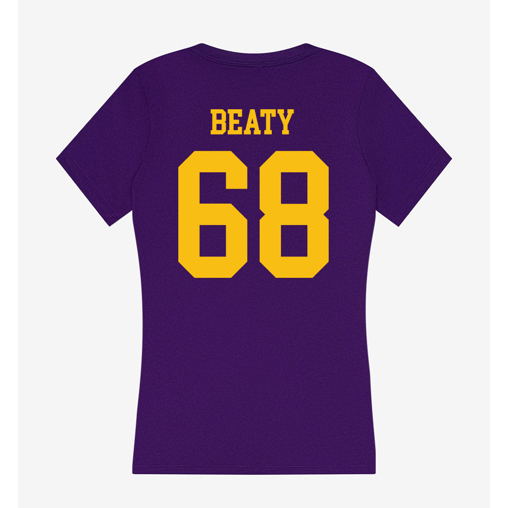 MNSU - NCAA Football : Logan Beaty - Women's V-Neck T-Shirt-1