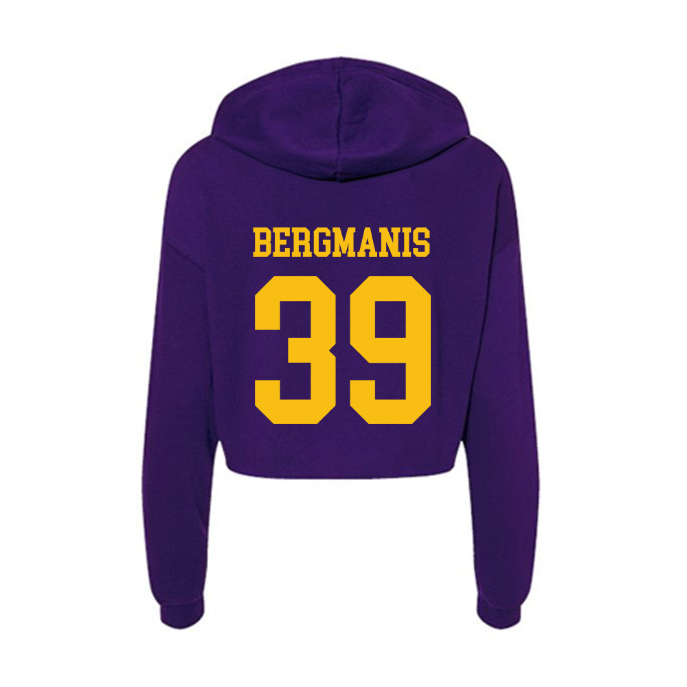 Minn. St. - NCAA Men's Ice Hockey : Ralfs Bergmanis - Women's Crop Fleece Hoodie-1