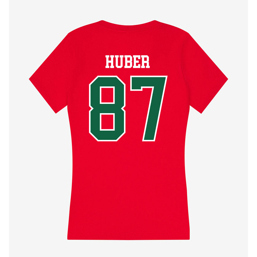 Minot State - NCAA Football : Dylan Huber - Women's V-Neck T-Shirt-1