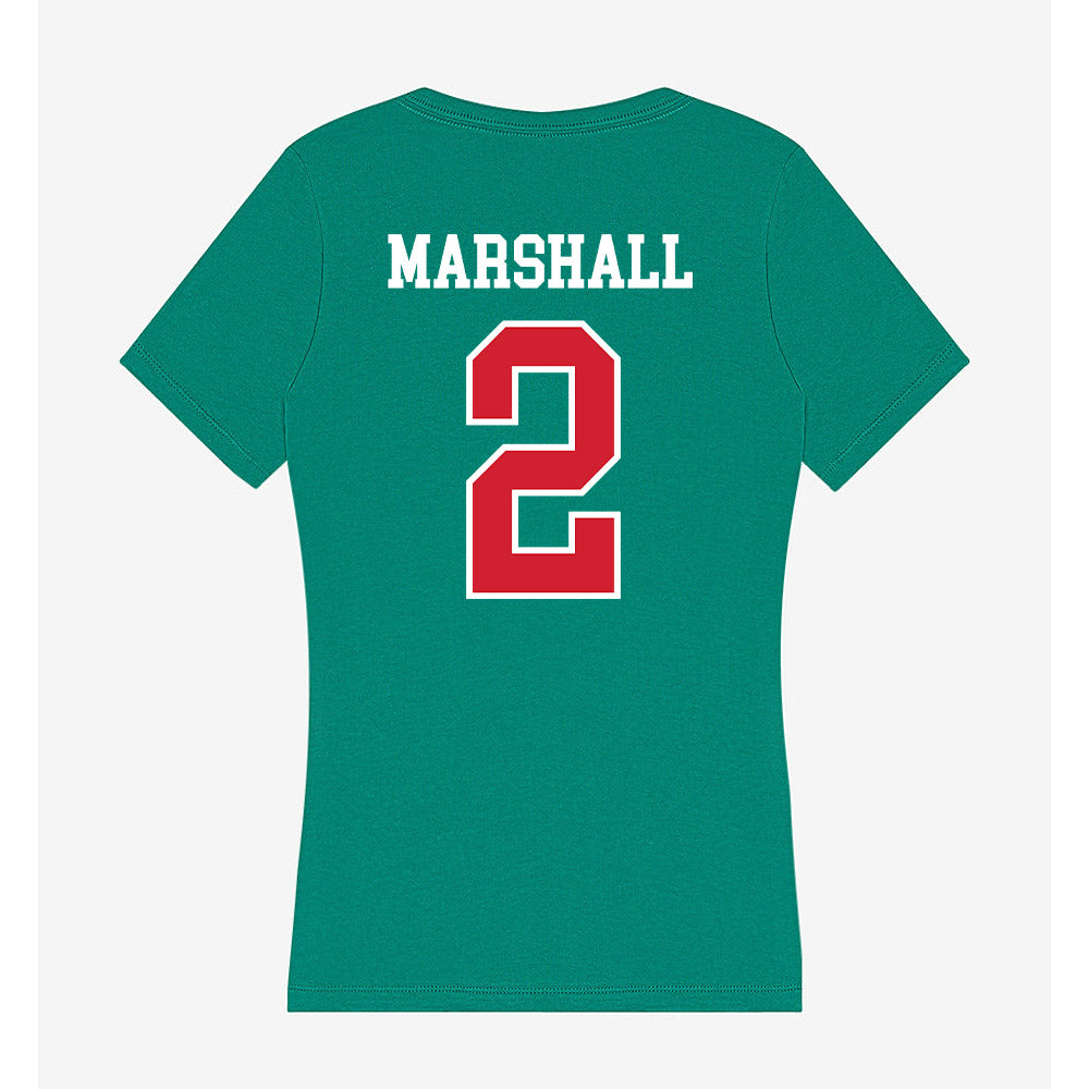MVSU - NCAA Women's Basketball : Sydnei Marshall - Women's V-Neck T-Shirt-1