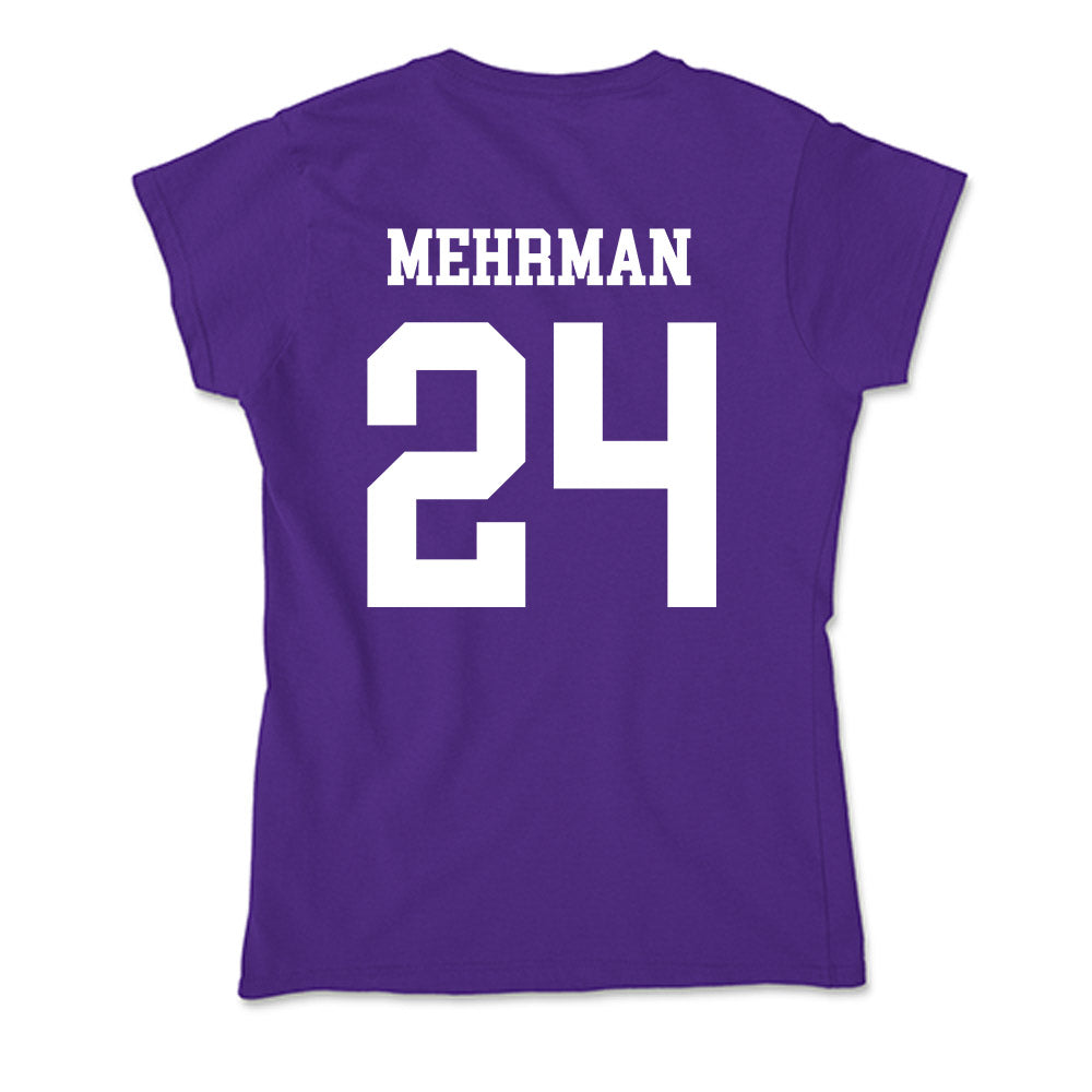 Sioux Falls - NCAA Men's Basketball : Jacoby Mehrman - Soft Style Women’s T-Shirt-1