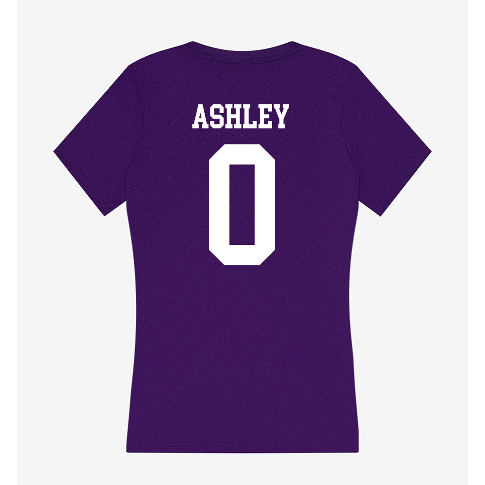 Sioux Falls - NCAA Men's Basketball : Taylen Ashley - Women's V-Neck T-Shirt-1