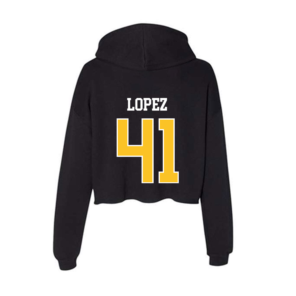 TAMUK - NCAA Football : Angel Lopez - Women's Crop Fleece Hoodie-1