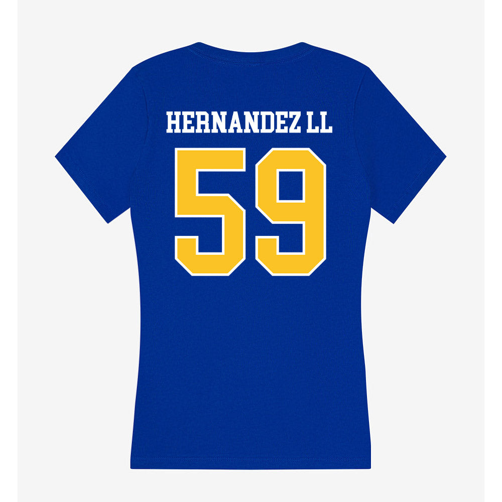 TAMUK - NCAA Football : Abraham Hernandez ll - Women's V-Neck T-Shirt-1