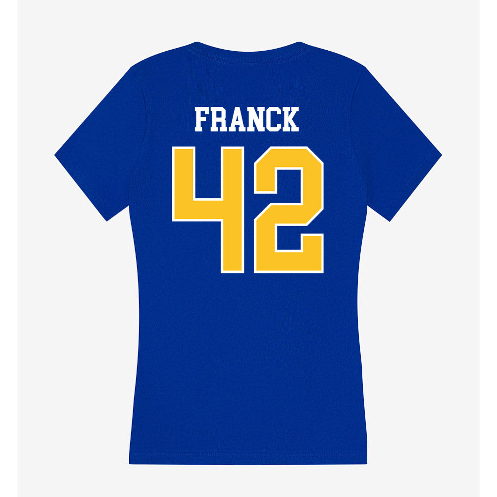 TAMUK - NCAA Football : Fischer Franck - Women's V-Neck T-Shirt-1