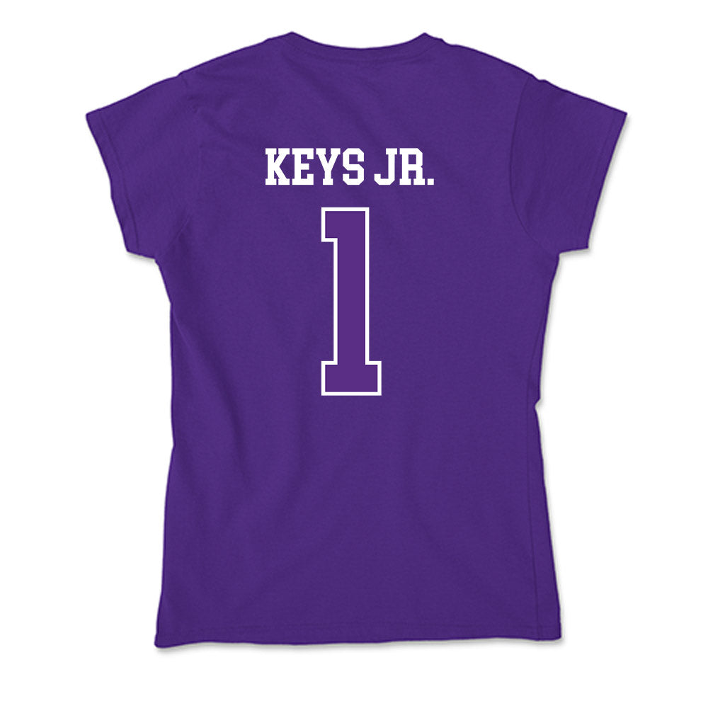 UW-Whitewater - NCAA Men's Basketball : Agape Keys Jr. - Soft Style Women’s T-Shirt-1