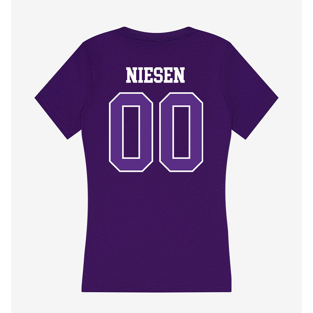 UW-Whitewater - NCAA Football : Hayes Niesen - Women's V-Neck T-Shirt-1