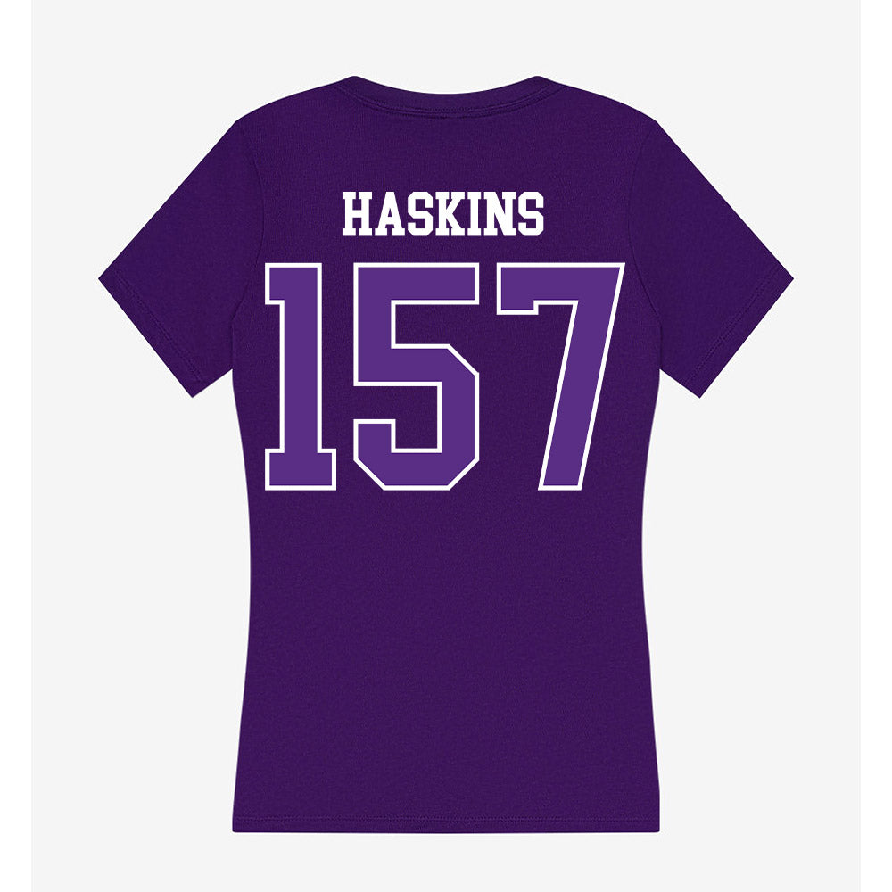 UW-Whitewater - NCAA Wrestling : Maximus Haskins - Women's V-Neck T-Shirt-1