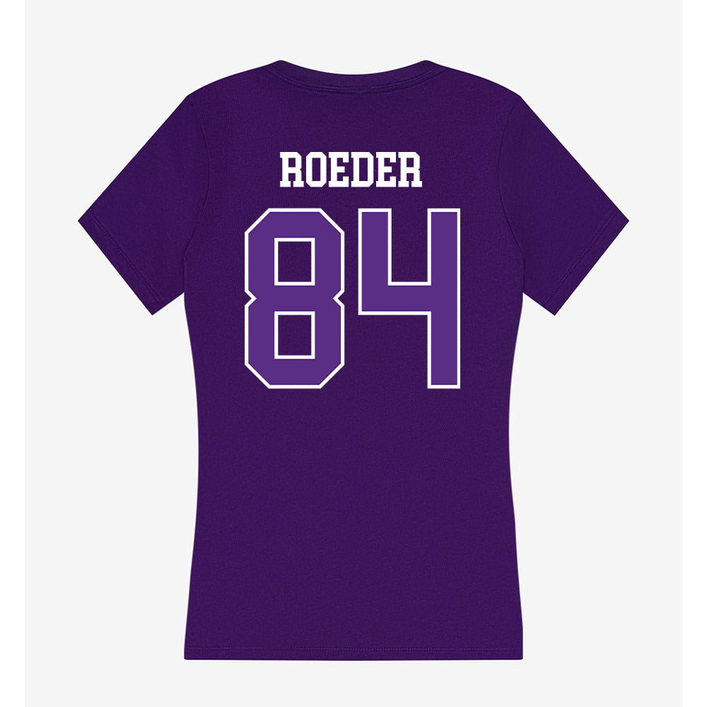 UW-Whitewater - NCAA Football : Luke Roeder - Women's V-Neck T-Shirt-1