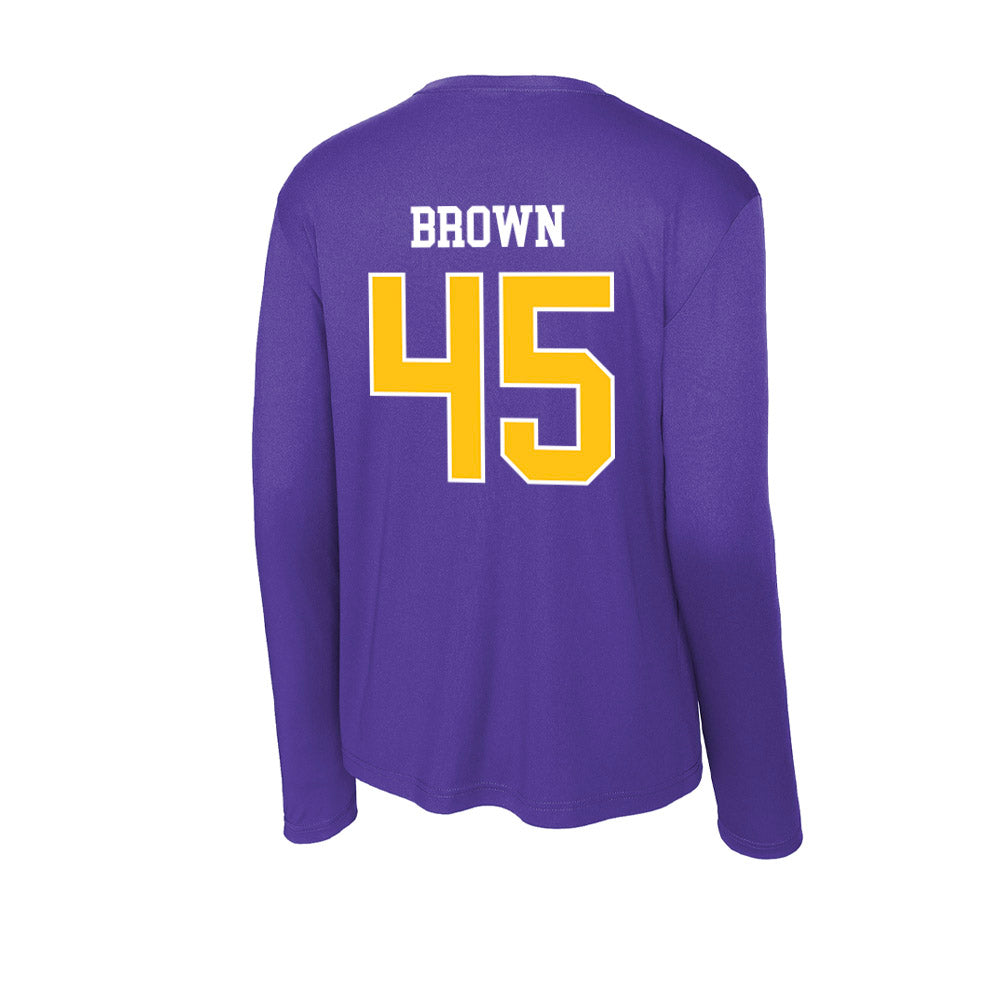 East Carolina - NCAA Football : Mason Brown - Activewear Long Sleeve T-Shirt-1