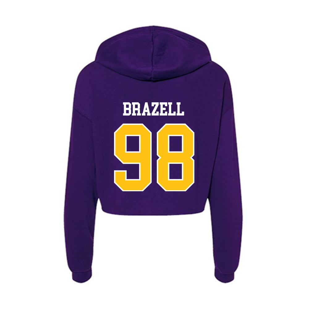 East Carolina - NCAA Football : Torin Brazell - Women's Crop Fleece Hooded Sweatshirt-1