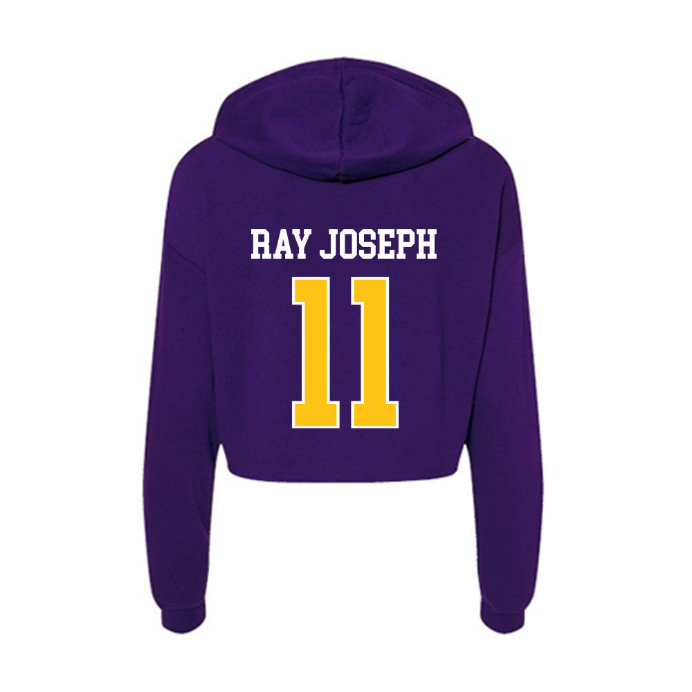 East Carolina - NCAA Football : Ray Ray Joseph - Women's Crop Fleece Hoodie-1