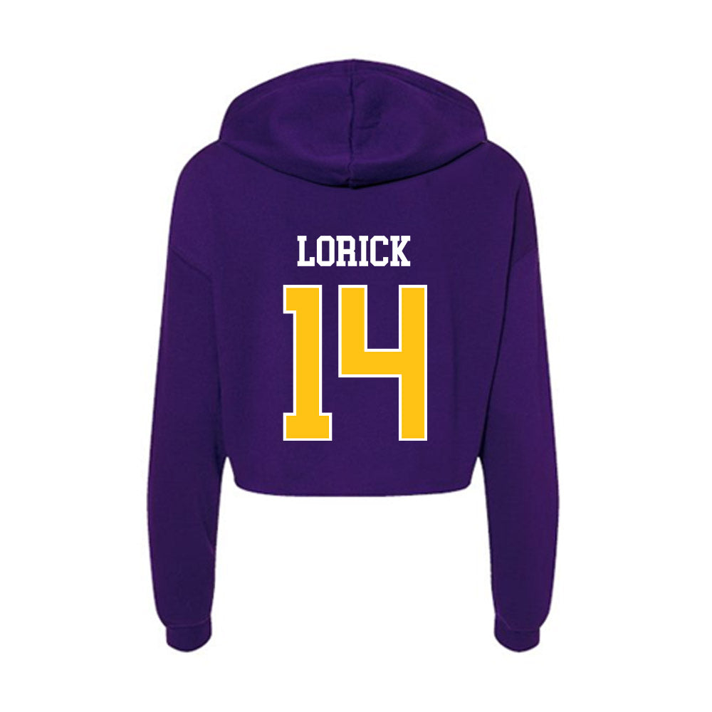 East Carolina - NCAA Football : Dillon Lorick - Women's Crop Fleece Hoodie-1