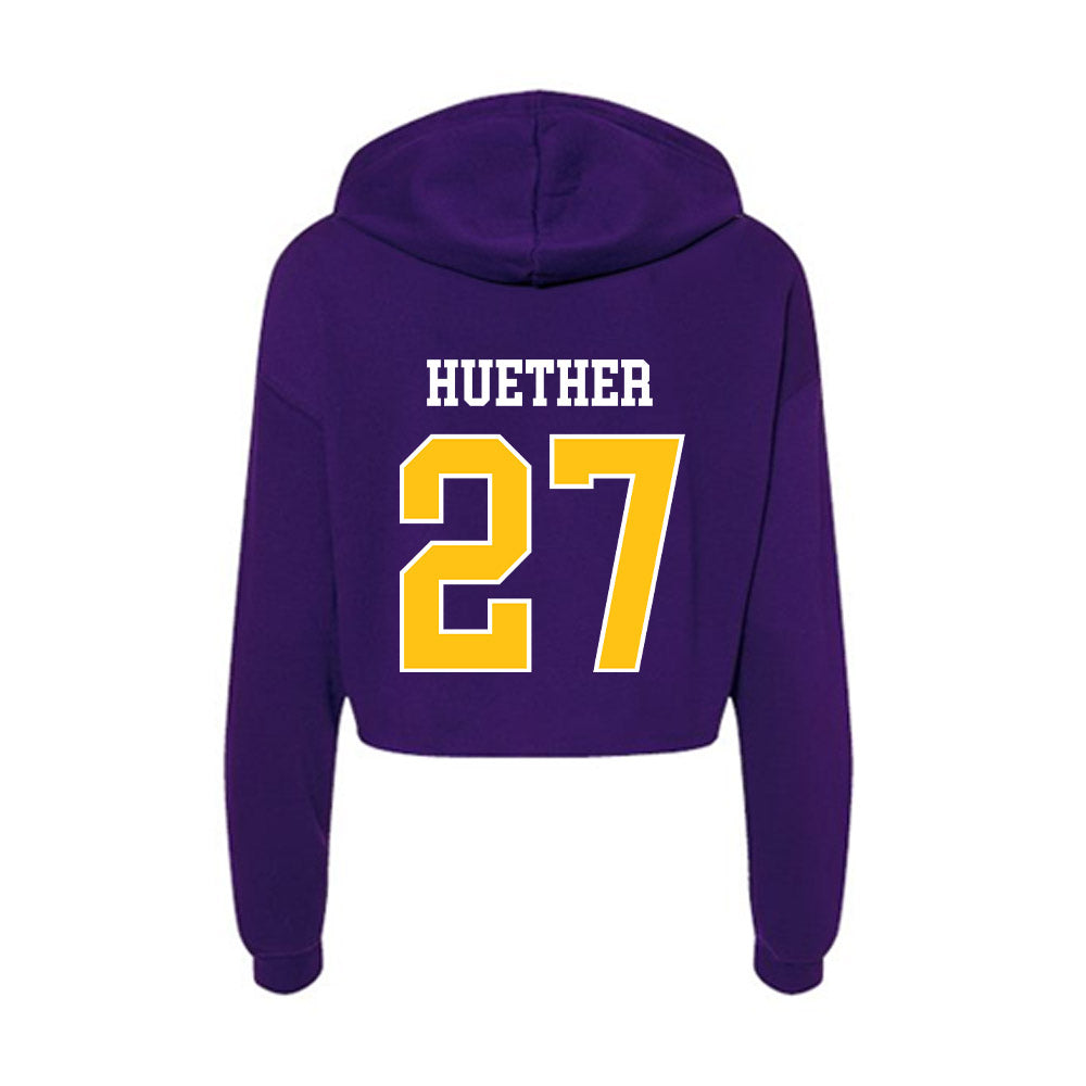 East Carolina - NCAA Football : Elliot Huether - Women's Crop Fleece Hoodie-1