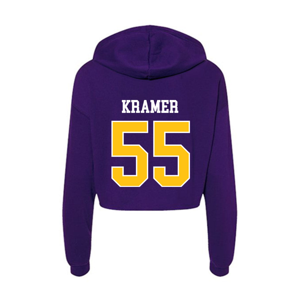 East Carolina - NCAA Football : Ethan Kramer - Women's Crop Fleece Hoodie-1