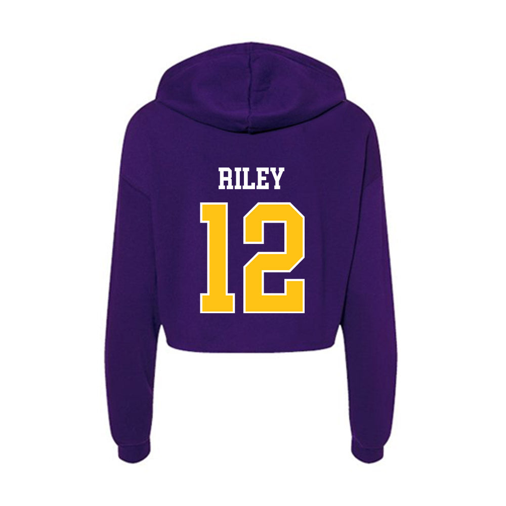 East Carolina - NCAA Men's Basketball : Jordan Riley - Women's Crop Fleece Hoodie-1