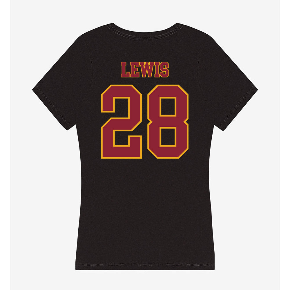 ULM - NCAA Football : Dorian Lewis - Women's V-Neck T-Shirt-1