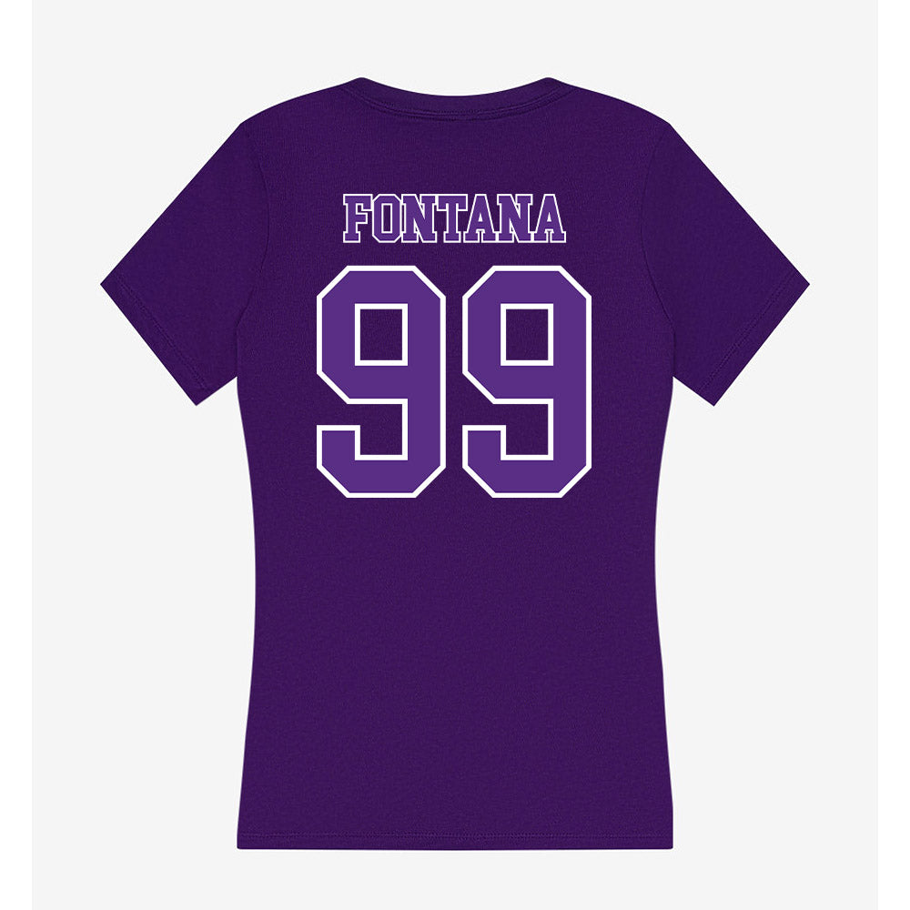 Central Arkansas - NCAA Men's Soccer : Pietro Fontana - Women's V-Neck T-Shirt-1