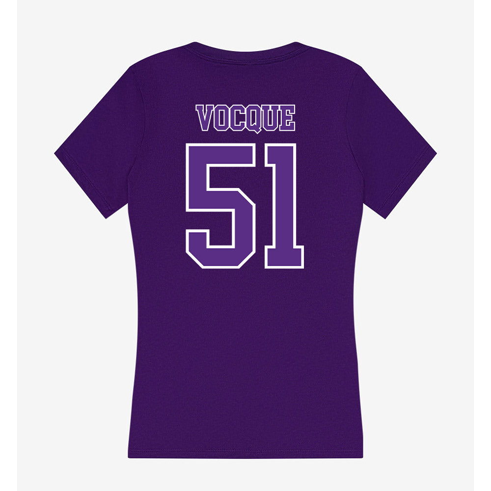 Central Arkansas - NCAA Football : Kyle Vocque - Women's V-Neck T-Shirt-1