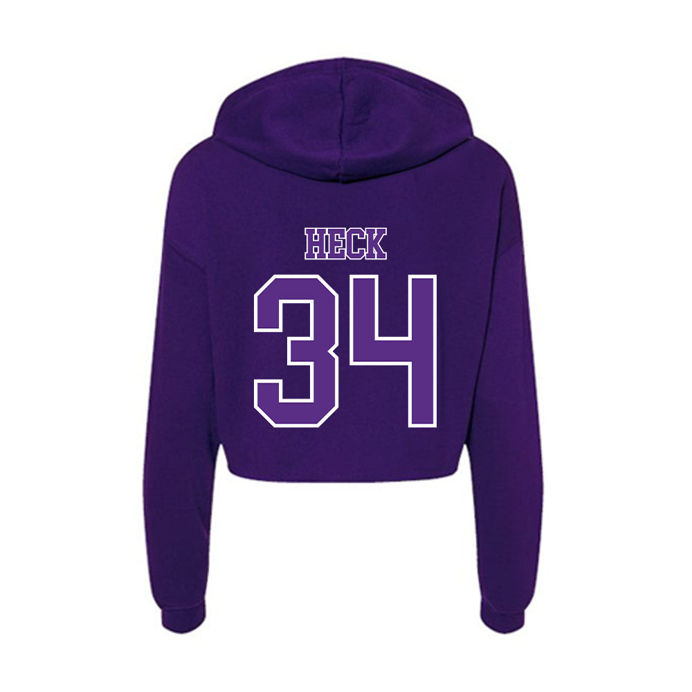 Central Arkansas - NCAA Beach Volleyball : Allison Heck - Women's Crop Fleece Hoodie-1