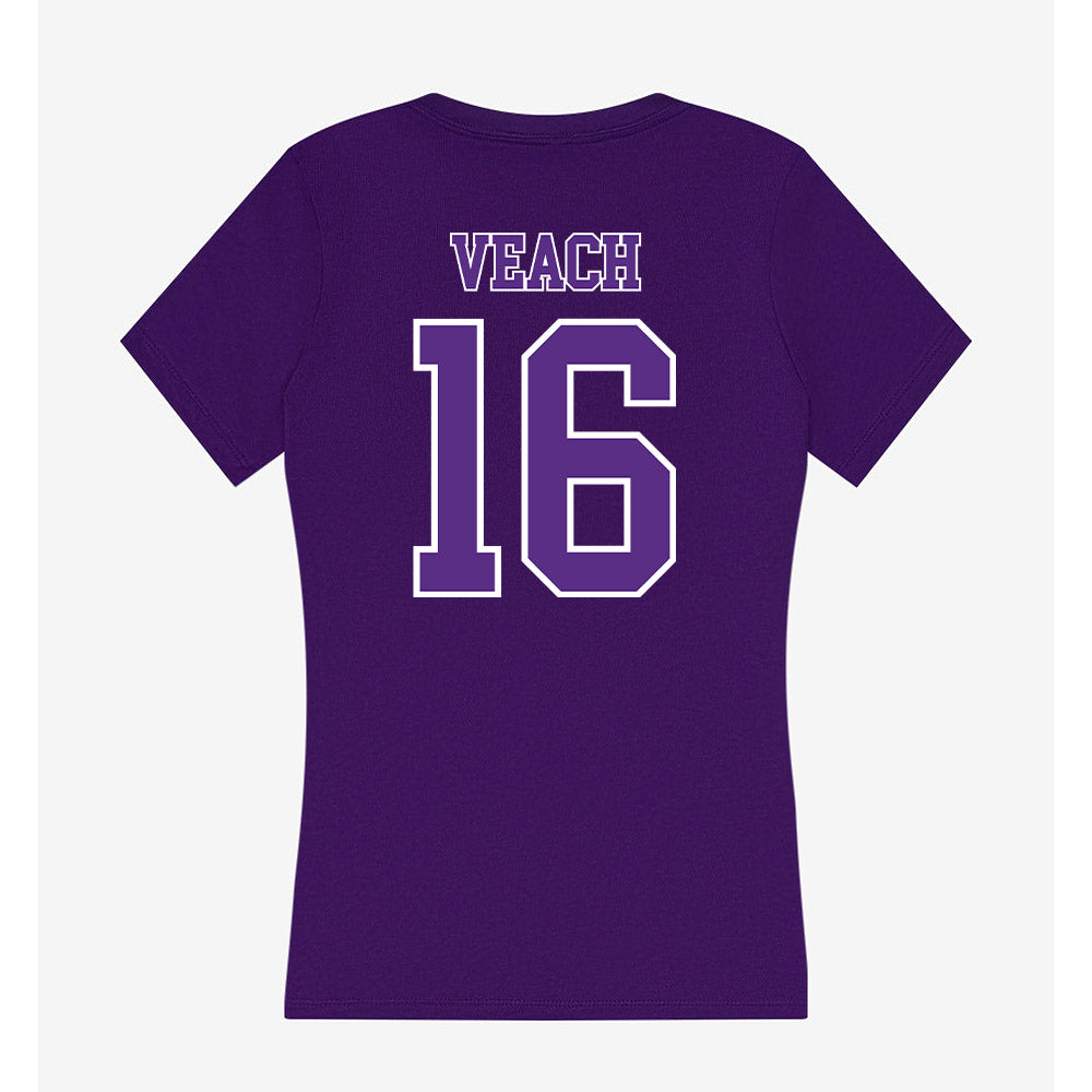 Central Arkansas - NCAA Softball : emma veach - Women's V-Neck T-Shirt-1