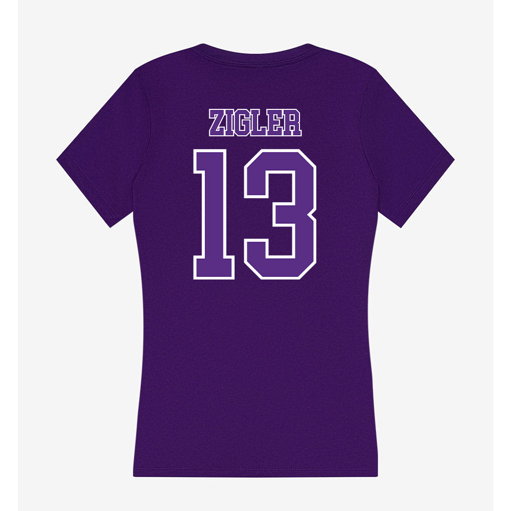 Central Arkansas - NCAA Beach Volleyball : Cameron Zigler - Women's V-Neck T-Shirt-1