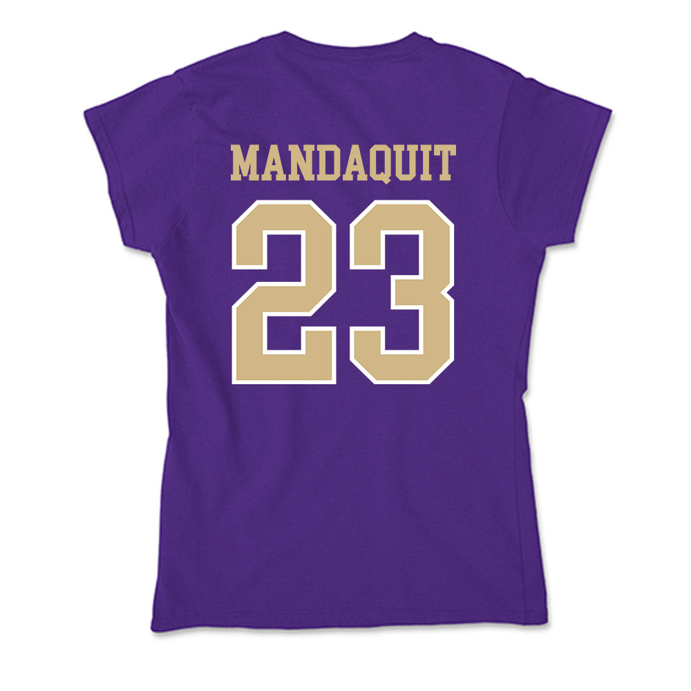 Washington - NCAA Men's Basketball : JJ Mandaquit - Soft Style Women’s T-Shirt-1