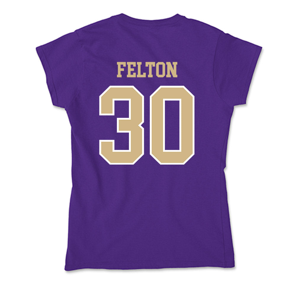 Washington - NCAA Men's Soccer : Jaeger Felton - Soft Style Women’s T-Shirt-1