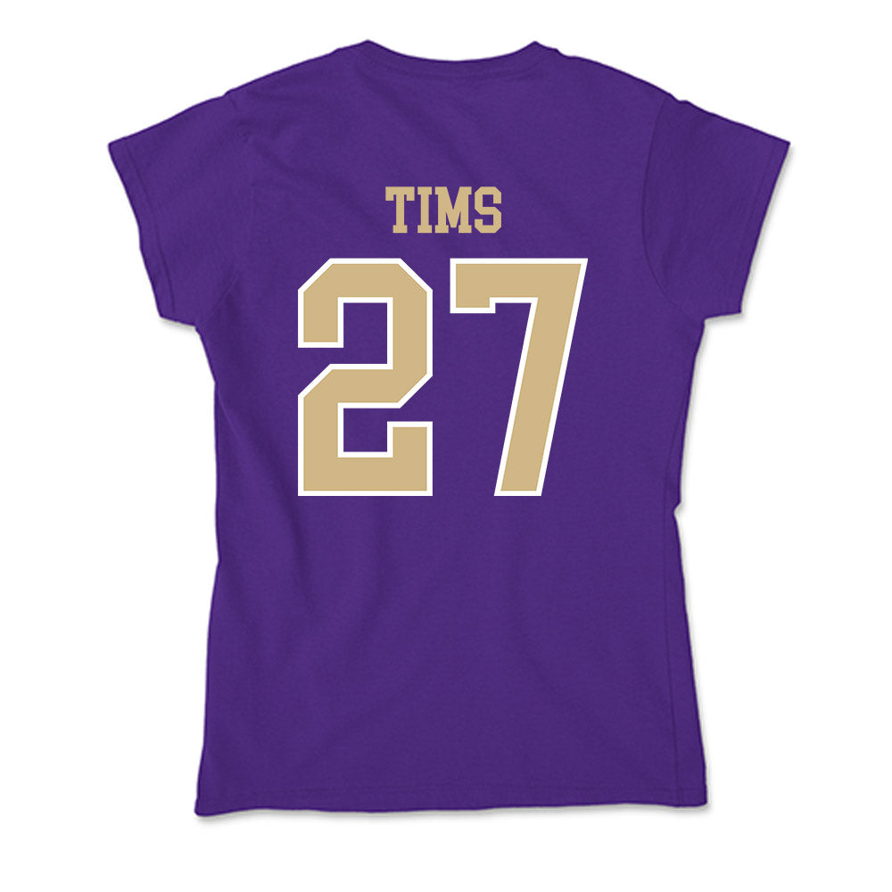 Washington - NCAA Baseball : Justin Tims - Soft Style Women’s T-Shirt-1