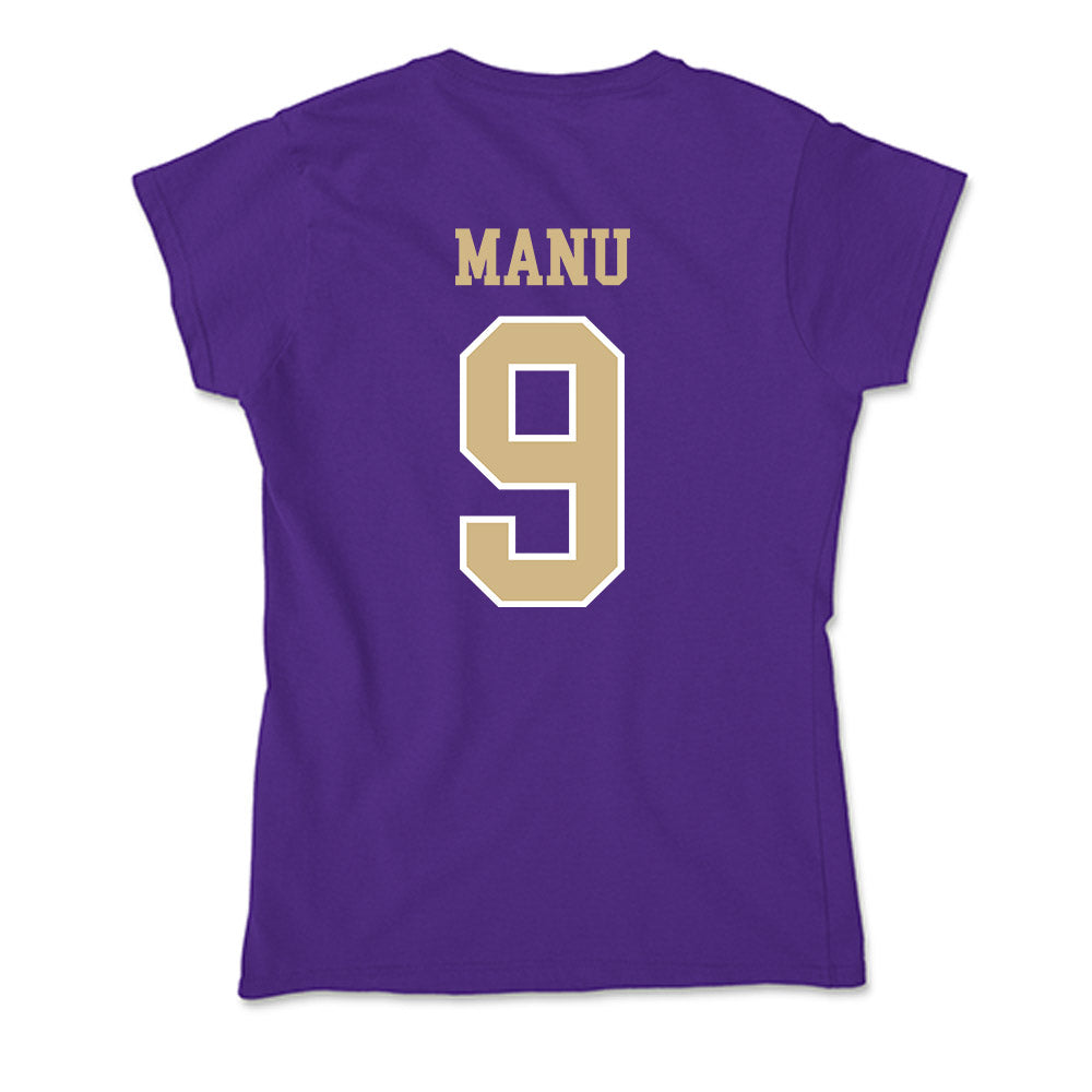 Washington - NCAA Football : Jacob Manu - Soft Style Women’s T-Shirt-1