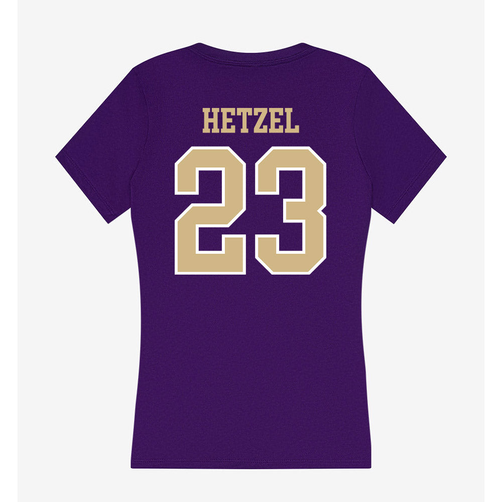 Washington - NCAA Softball : Ally Hetzel - Women's V-Neck T-Shirt-1