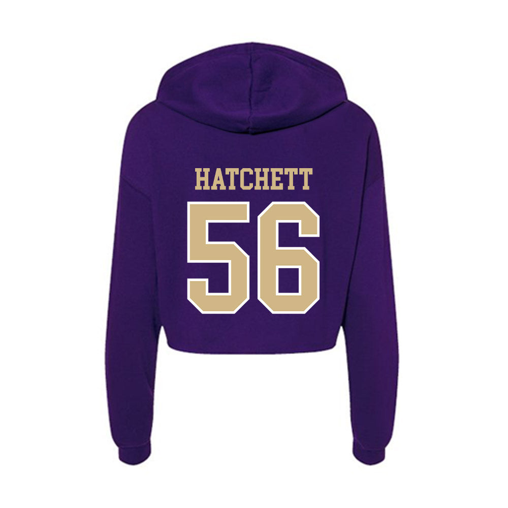 Washington - NCAA Football : Geirean Hatchett - Women's Crop Fleece Hooded Sweatshirt-1