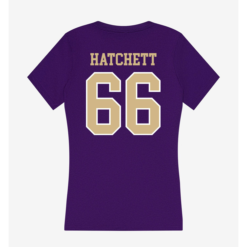 Washington - NCAA Football : Landen Hatchett - Women's V-Neck T-Shirt-1