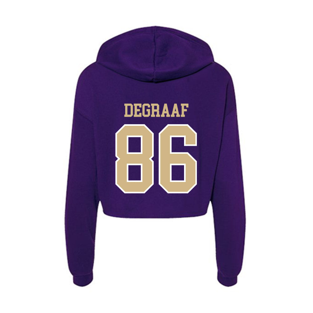Washington - NCAA Football : Decker DeGraaf - Women's Crop Fleece Hoodie-1